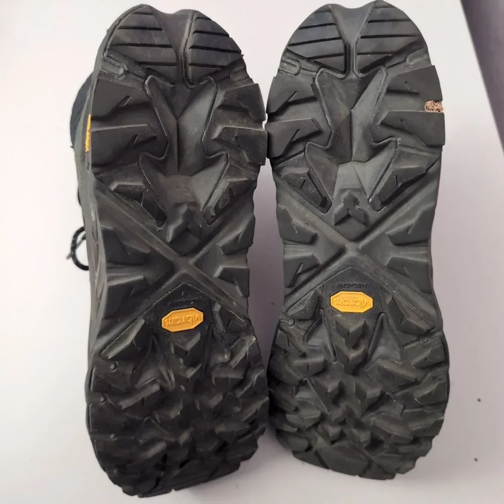 Hoka One Anacapa Mid Boots Mens Size 12.5D Black Vibram Megagrip Gore Tex Hiking